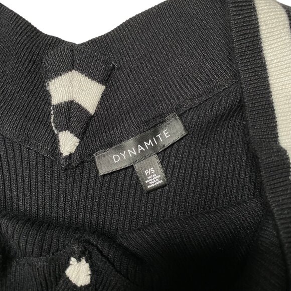 Dynamite Off the Shoulder Long Top in Black and White, size Small - Picture 5 of 9